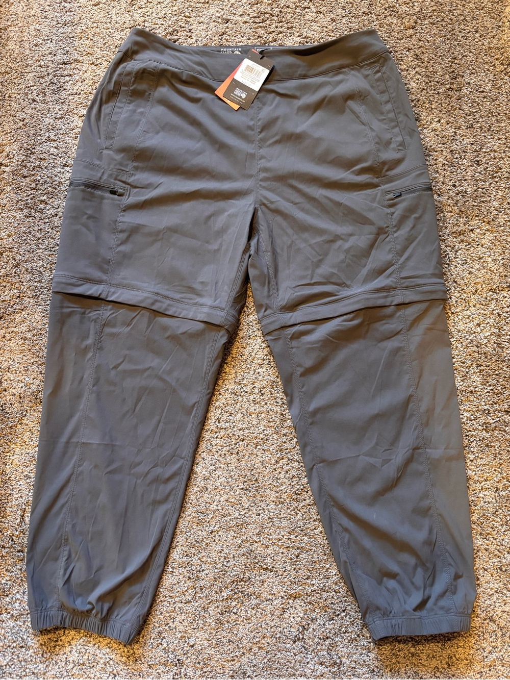 Mountain Hardwear Womens Gray Convertible Utility Joggers Hiking Pants